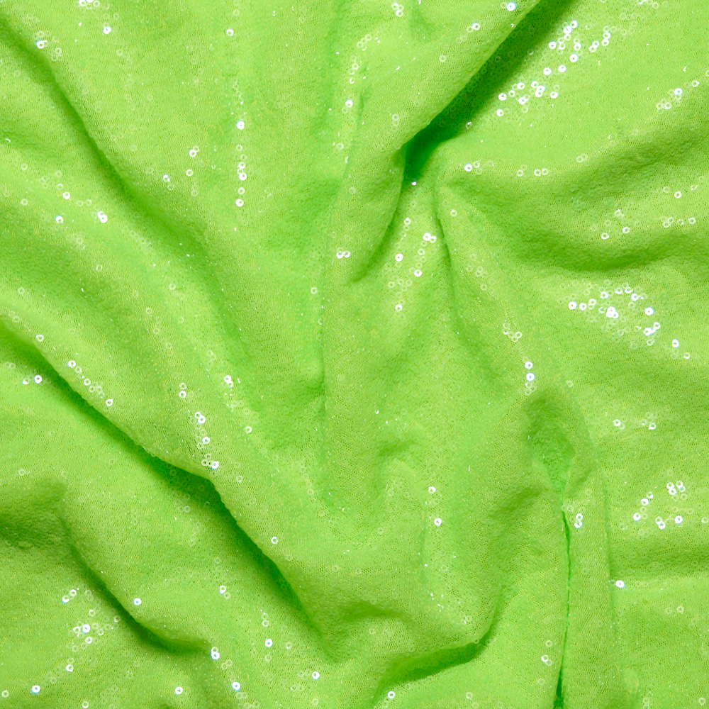 Neon Green Mini Glitz Sequin Fabric Neon Green Mini Glitz Sequin Fabric