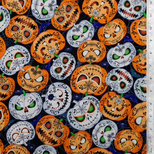 Scary Pumpkin Glow by Timeless Treasures 100% Cotton Fabric