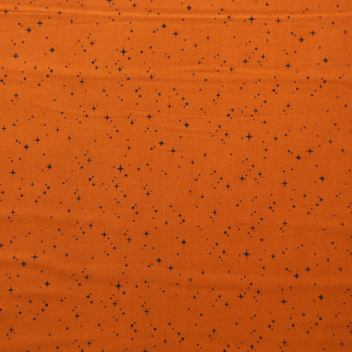 Retro Halloween Stars - Dark Orange by Clothworks- 100% Cotton