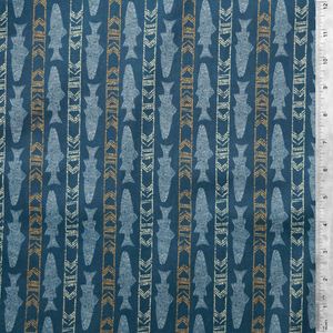 Deep Teal Stripes: Lake Escapes by Jetty Home - P&B Textiles 100% Cotton Fabric