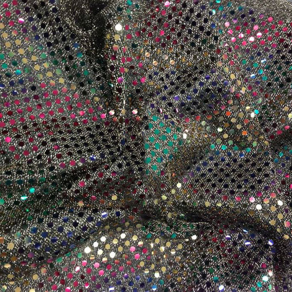 Lilac Confetti Dot Sequin Cheer Bow Costume Fabric by the Yard