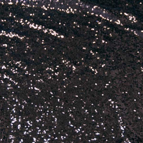 All Over Sequins Black Fabric