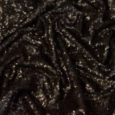 Matte Black Mini Glitz Sequin Fabric