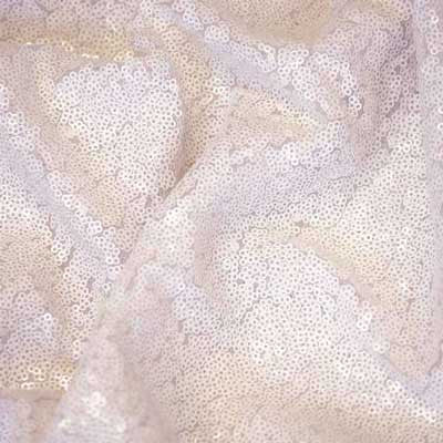 White Mini Glitz Sequin Fabric