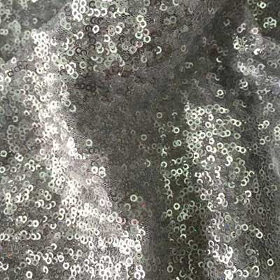 All Over Matte Silver Mesh Glitz Mini Sequins Fabric All Over Matte Silver Mesh Glitz Mini Sequins Fabric