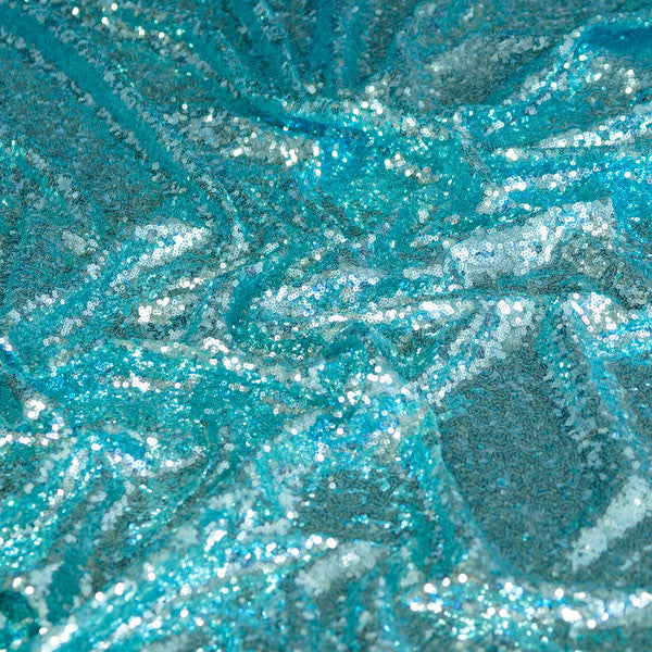 Aqua Mini Glitz Sequin Fabric