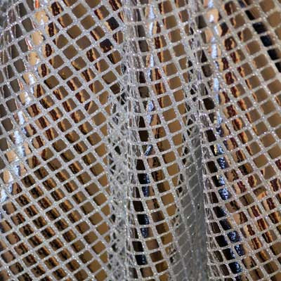 Silver discount mesh material