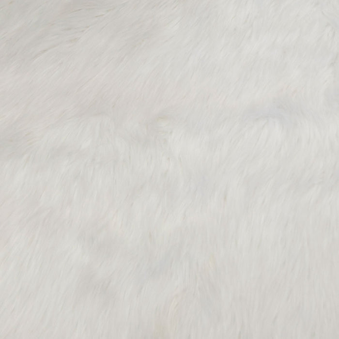 White Shaggy Long Pile Faux Fur Fabric (4)