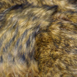 Charcoal Gray Husky Long Pile Faux Fur Fabric