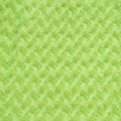 Lime Green Minky Rosebud Fur Fabric