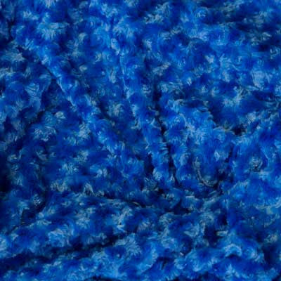 Royal Blue Minky Rosebud Fur Fabric