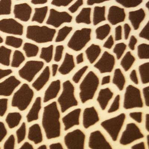 Dark Brown & Tan Giraffe Fleece Fabric by the Yard