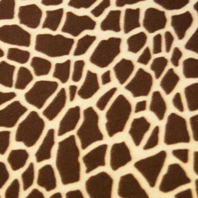 Dark Brown & Tan Giraffe Fleece Fabric