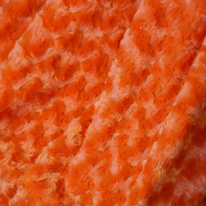 Orange Minky Rosebud Fur