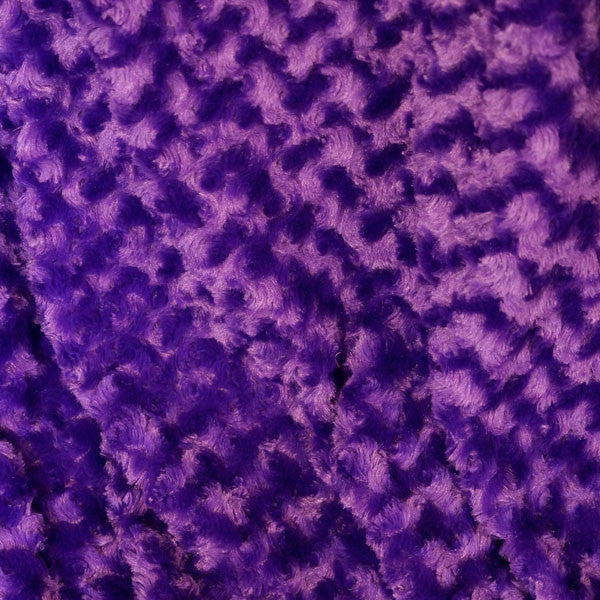 Purple Minky Rosebud Fur Fabric