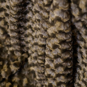 Ivory Minky Rosebud Fur Fabric
