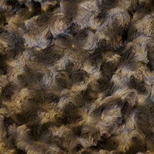 Charcoal Gray Minky Rosebud Fur Fabric