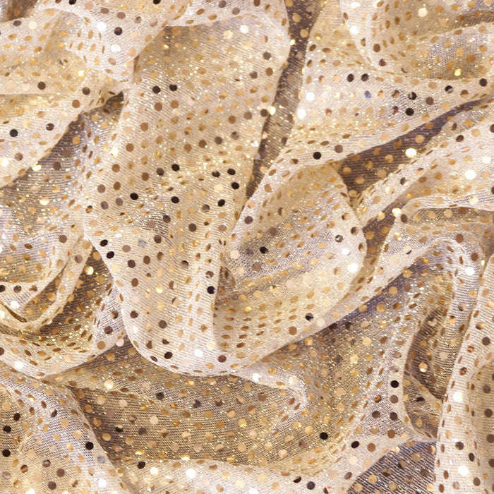 Ivory Confetti Dot Sequin Fabric