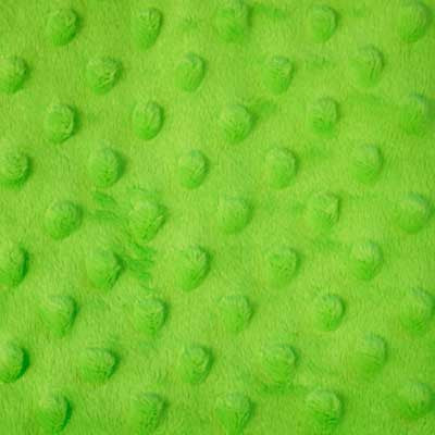 Lime Green Minky Dot Fur Fabric