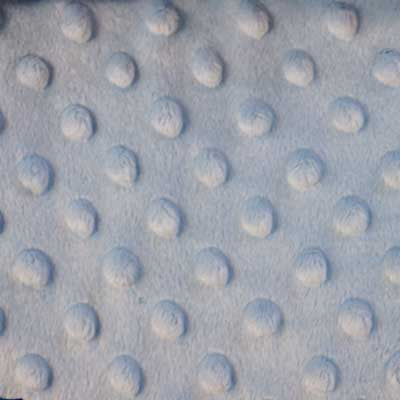 Sky Blue Minky Dot Fur Fabric