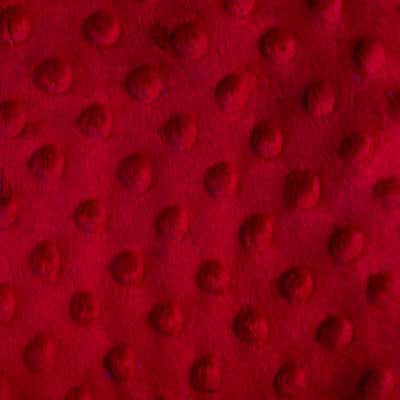 Tomato Red Minky Dot Fur Fabric