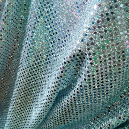 Baby Blue Confetti Dot Sequin Fabric