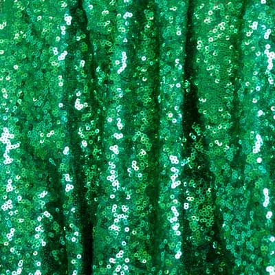 Emerald Green - All-Over Sequin Fabric - Thimbles Fabric Shop Online