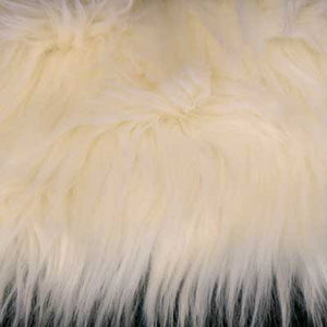 Ivory Shaggy Long Pile Faux Fur