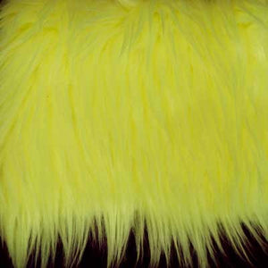 Neon Yellow Shaggy Long Pile Faux Fur