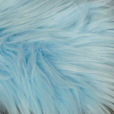Baby Blue Mongolian Long Pile Faux Fur