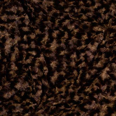 Chocolate Brown Minky Rosebud Fur Fabric