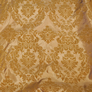 Flocked Beige Taffeta w/ Beige Velvet Damask Fabric