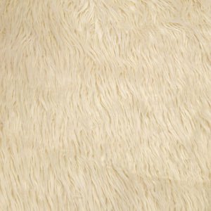 Cream Mongolian Long Pile Faux Fur