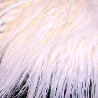 Off White Gorilla Long Pile Faux Fur