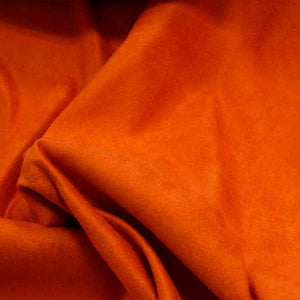 Pumpkin Orange Faux Suede Fabric