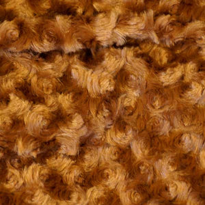 Almond Minky Rosebud Fur Fabric