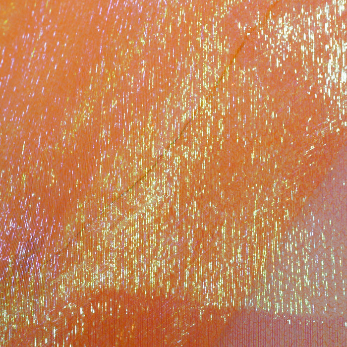 Peach Woven Translucent/Iridescent Organza Fabric