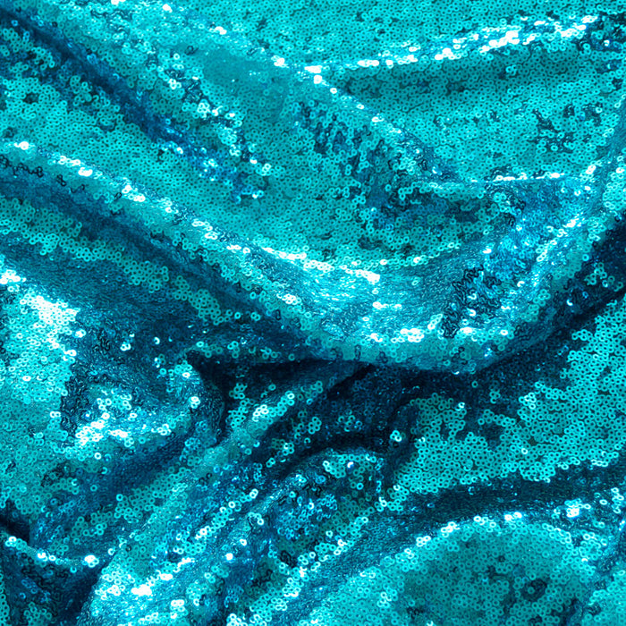 Turquoise Green Mini Glitz Sequin Fabric