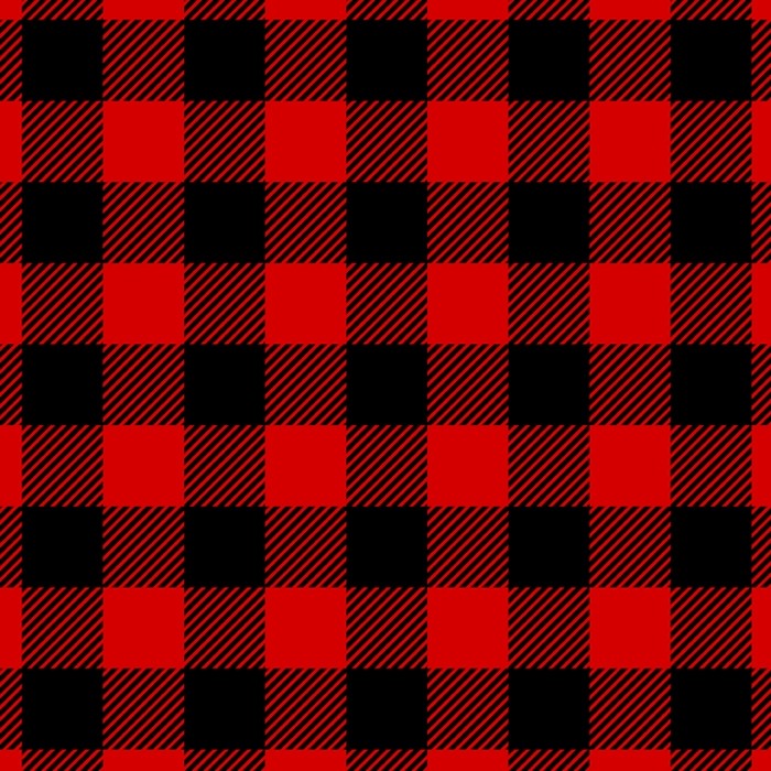 Buffalo Plaid Red and Black - Large Square Plaid Flannel 100% Cotton F