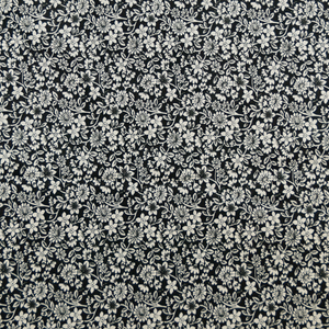 Buncha Bloomin Black Floral Print 100% Cotton Fabric