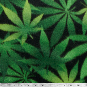 Cannabis Anti-pill Fleece Fabric