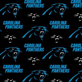 NFL Carolina Panthers/Black - 100% Cotton Fabric