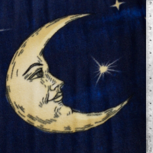 Celestial Moons and Stars Fleece Fabric