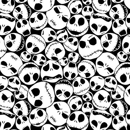 Halloween - Jack Faces Cotton/Poly Fabric
