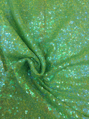 Lime Iridescent  Mini Glitz Sequin Fabric