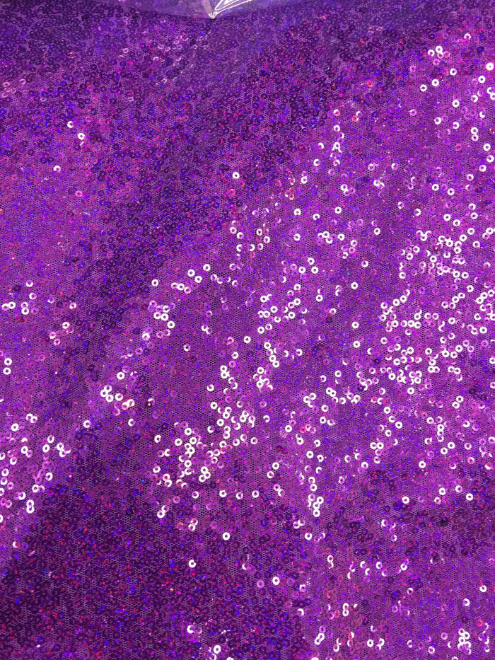 Purple Iridescent  Mini Glitz Sequin Fabric