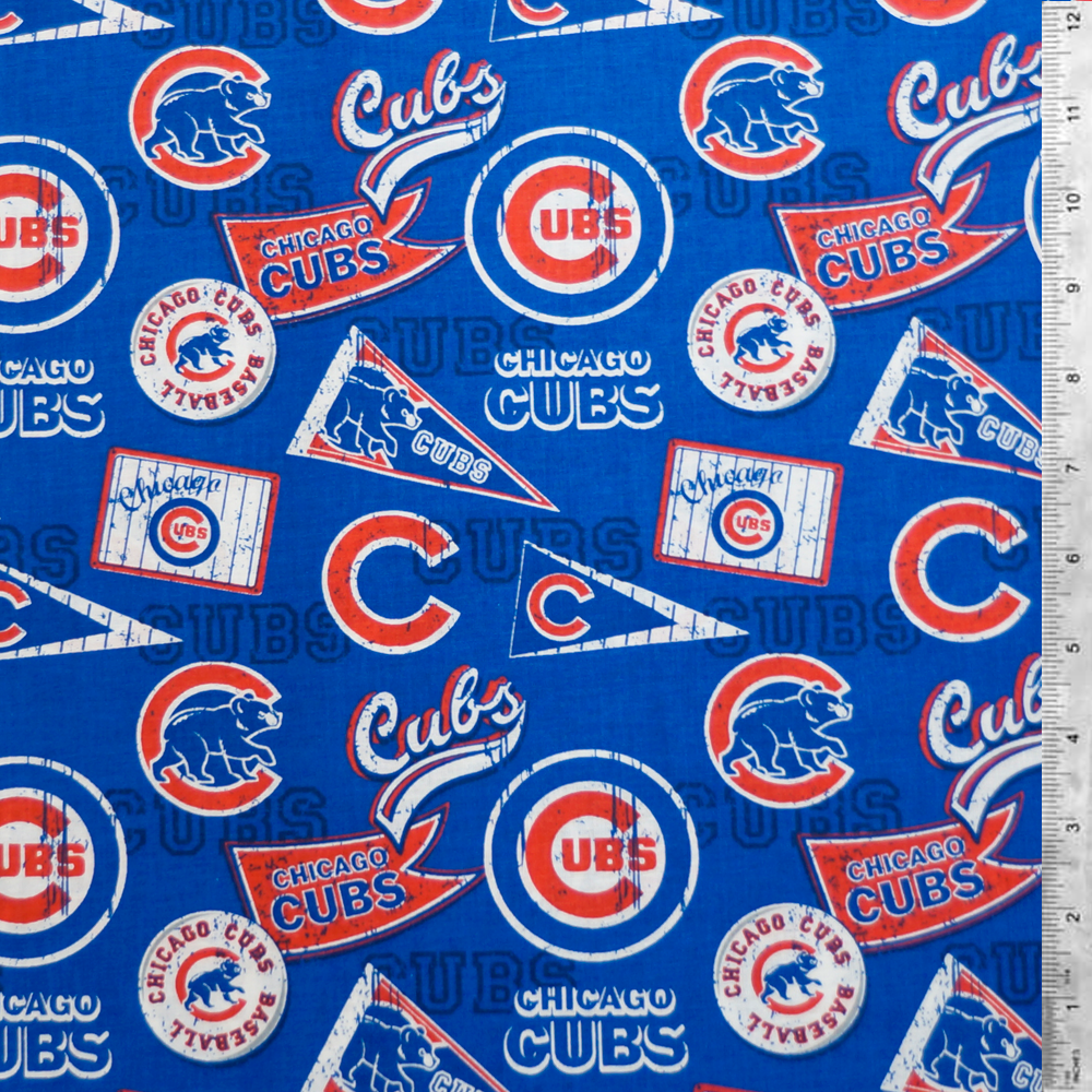 MLB Licensed Chicago Cubs 100% Cotton Fabric