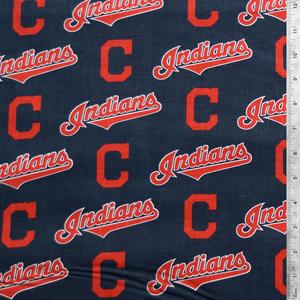 MLB Licensed Cleveland Indians 100% Cotton Fabric