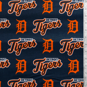 MLB Licensed Detroit Tigers 100% Cotton Fabric