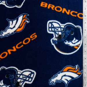 NFL Licensed Denver Broncos Fleece Fabric